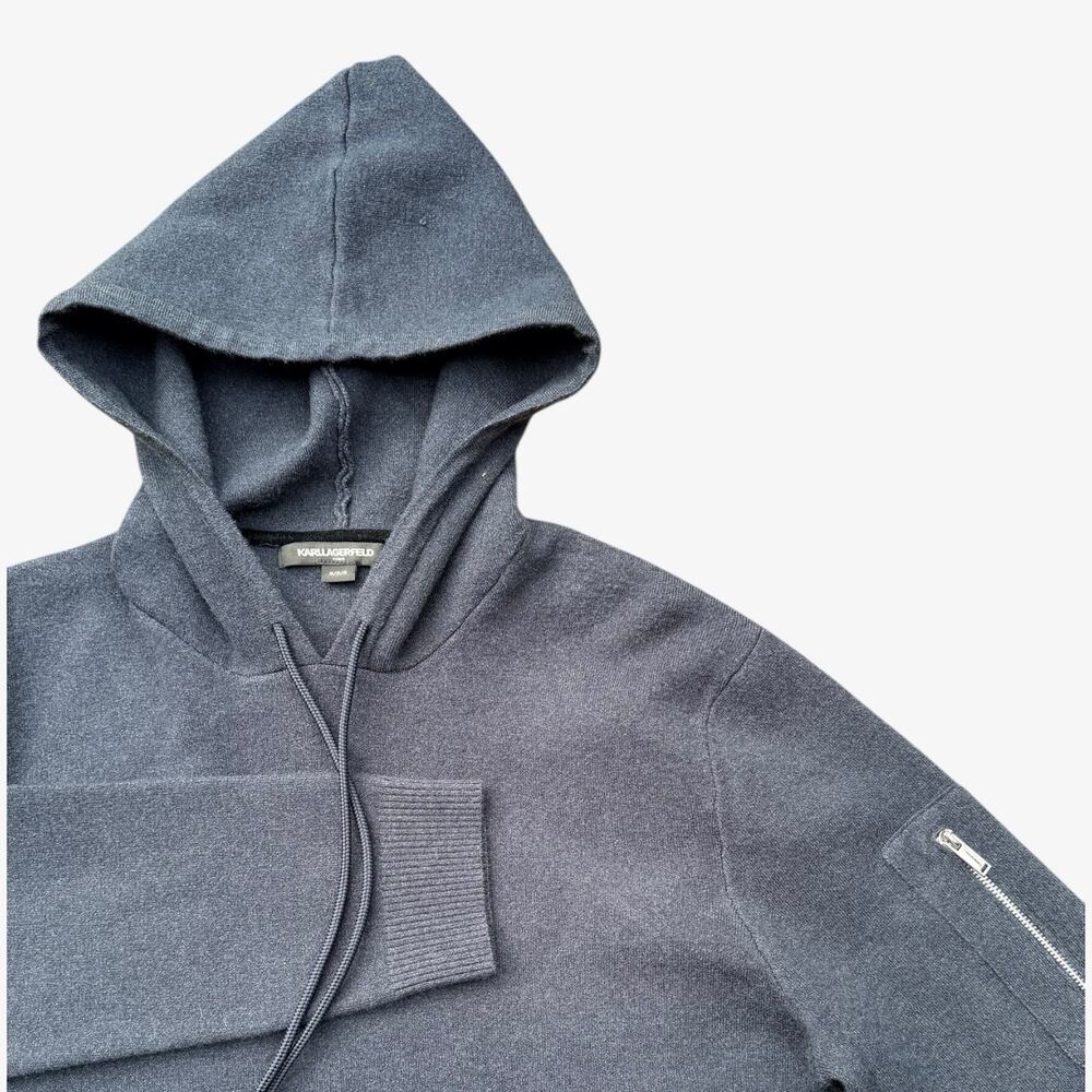 New Karl Lagerfeld Paris regular fit sweatshirt Hoodie in Gray. Size Men’s M NWT